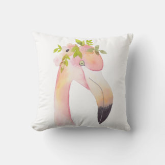 Flamingo Aquarellmalerei - Kissen im Freien