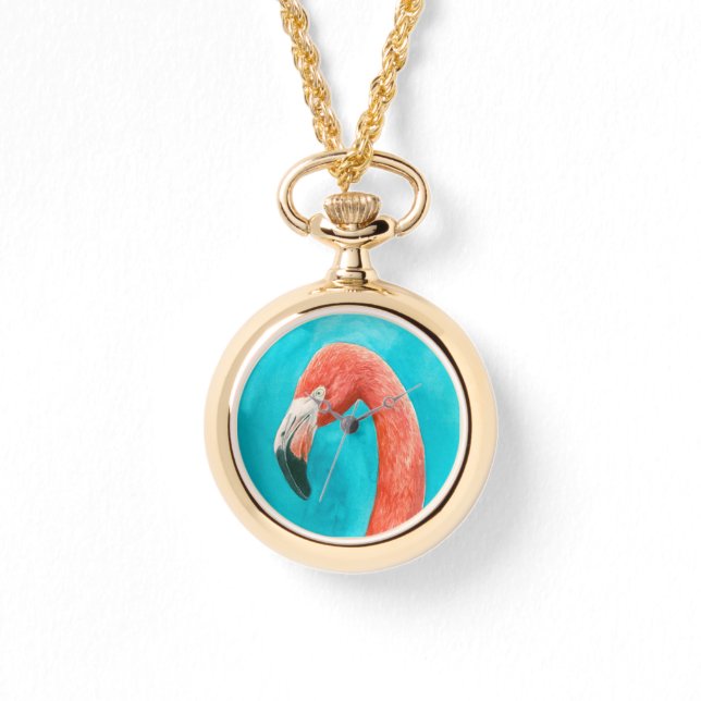 Flamingo Armbanduhr (Vorderseite)