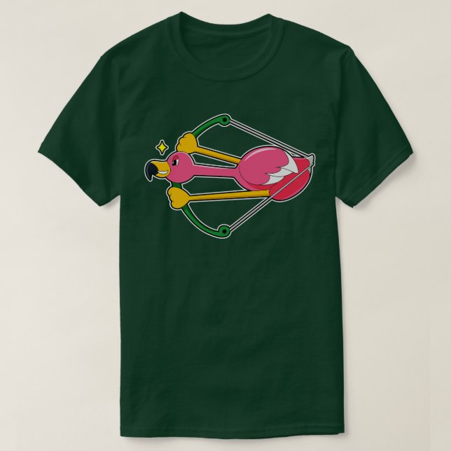 Flamingo as Arrow mit Bow T-Shirt (Design vorne)