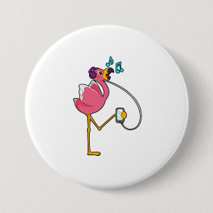 Flamingo at Music with Headphone Button