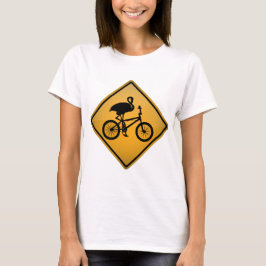 Flamingo auf Fahrrad T-Shirt