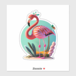 Flamingo-Aufkleber für Laptops und Mobiltelefone Aufkleber