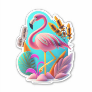 Flamingo-Aufkleber für Laptops und Mobiltelefone Aufkleber
