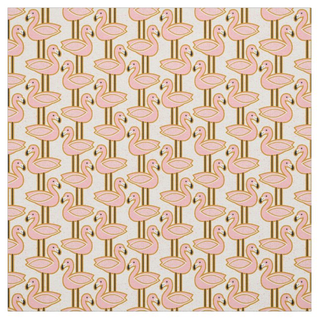 Flamingo aus dem Mittelalter Stoff (Muster)