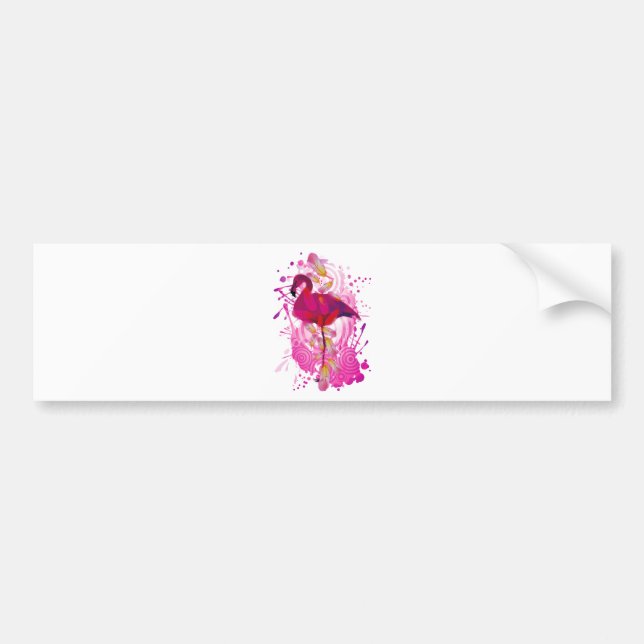 Flamingo Autoaufkleber (Vorne)