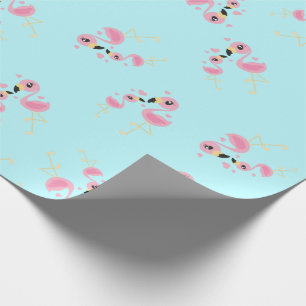 Flamingo Baby Dusche Niedlich tropische Geschenkpapier