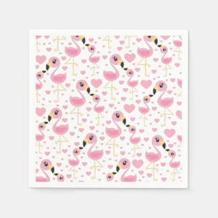 Flamingo Baby Dusche Niedlich tropische Serviette