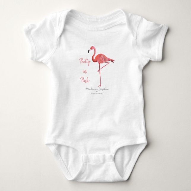 Flamingo | Baby Girl | Bodysuit Baby Strampler (Vorderseite)