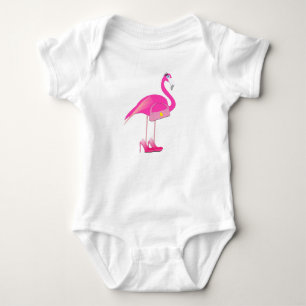 Flamingo - Baby Jersey Bodysuit Baby Strampler