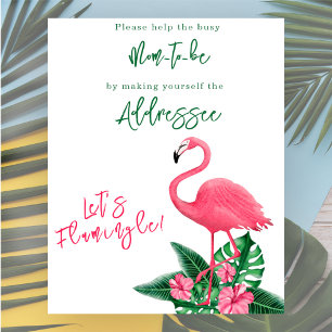 Flamingo-Baby-Party-Empfängerin werdende Mutter Poster