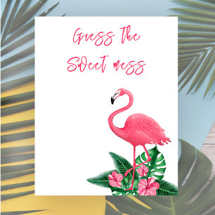 Flamingo-Baby-Party "Errate das süße Durcheinander Poster