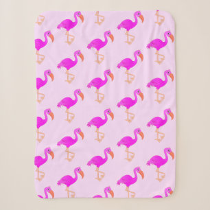 Flamingo Baby Sherpa Blanket Sherpadecke