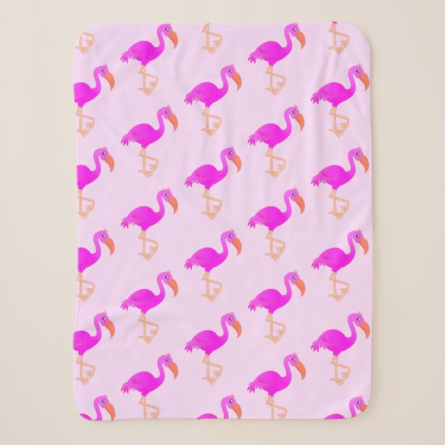 Flamingo Baby Sherpa Blanket Sherpadecke (Vorderseite)