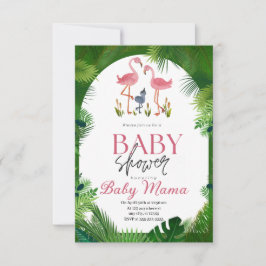 Flamingo Baby Shower Einladung