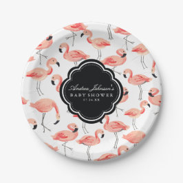 Flamingo Baby Shower Pappteller