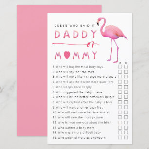 Flamingo Baby Showraten, die sagte, es Spiel