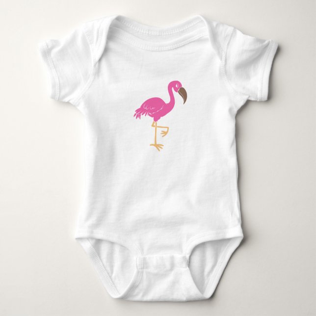 Flamingo Baby Strampler (Vorderseite)