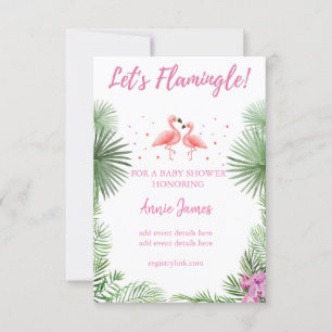 Flamingo-Babydusche Einladung