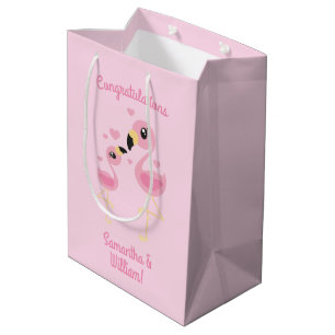 Flamingo Babydusche Niedlich Tropical Mittlere Geschenktüte