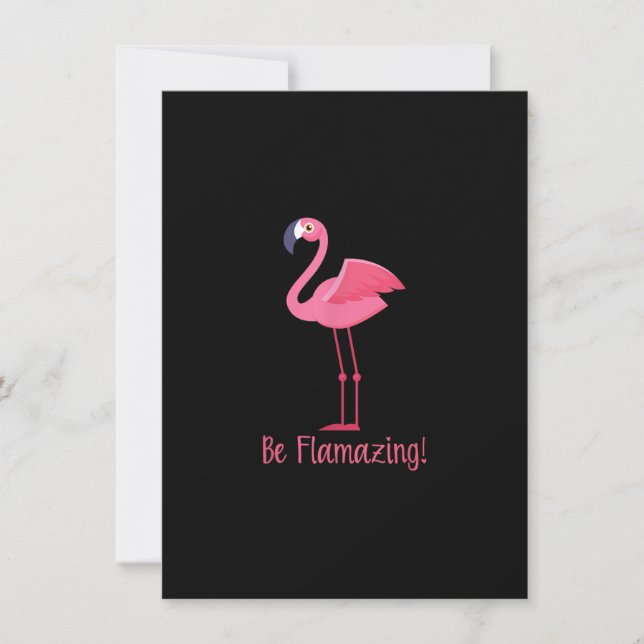 Flamingo Be Flamazing Einladung (Vorderseite)