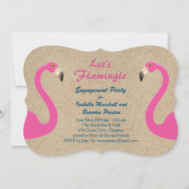 Flamingo Beach Engagement Party Einladung
