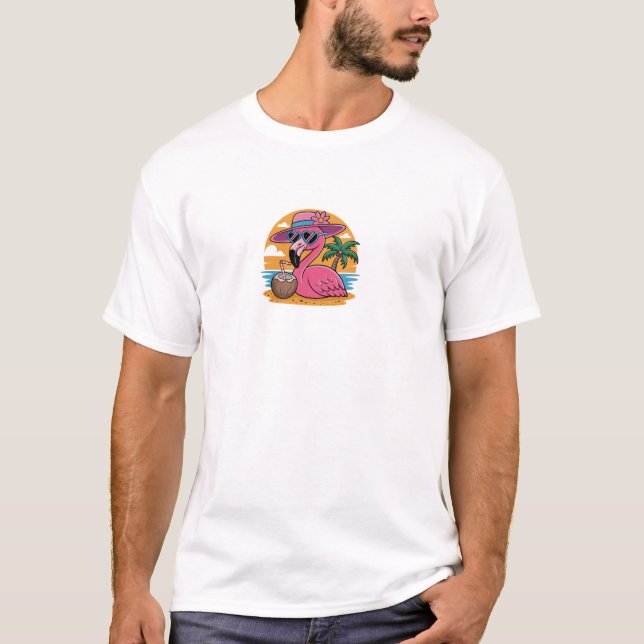 Flamingo Beach T-Shirt (Vorderseite)