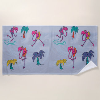 Flamingo Beach Towel Strandtuch