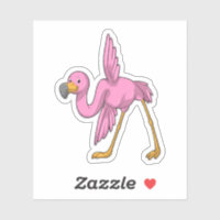 Flamingo bei der Yoga Stretching-Übung