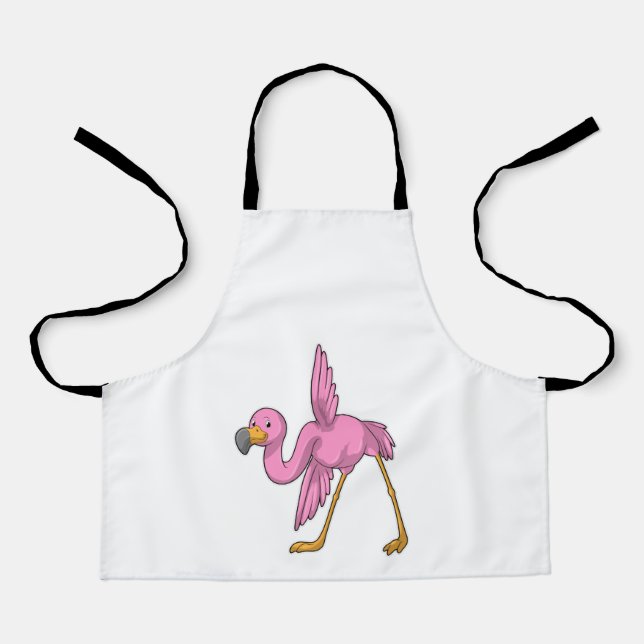 Flamingo bei der Yoga Stretching-Übung Schürze (Vorderseite)