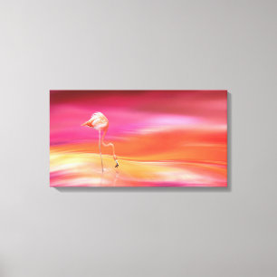 Flamingo bei Sunset Leinwanddruck