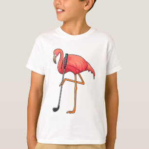 Flamingo beim Golf mit Golf Club T-Shirt