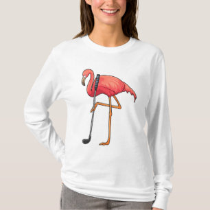 Flamingo beim Golf mit Golf Club T-Shirt