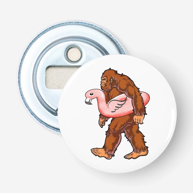 Flamingo Bigfoot Flaschenöffner (Vorderseite)