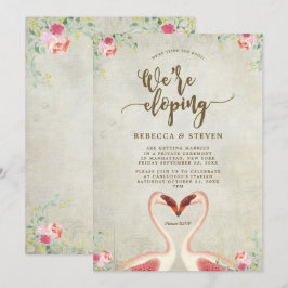 Flamingo Bindung der Knoten elopierend Einladung