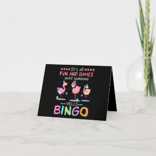 Flamingo  Bingo Funny Dankeskarte