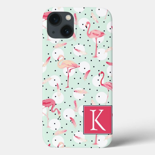 Flamingo Bird mit Federn | Anfänglich hinzufügen Case-Mate iPhone Hülle (Rückseite)