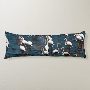 Flamingo Birnen in Rosa und Weiß auf Tintenblau Seitenschläferkissen