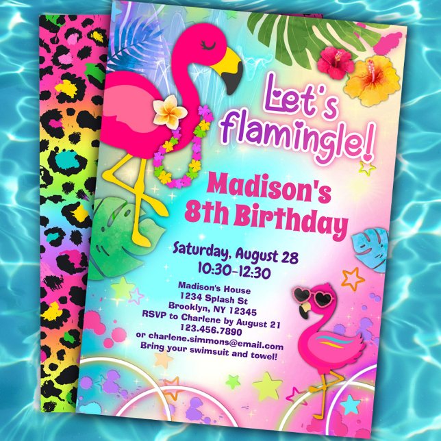 Flamingo Birthday Einladungen - Lasst uns Flamingl (Von Creator hochgeladen)