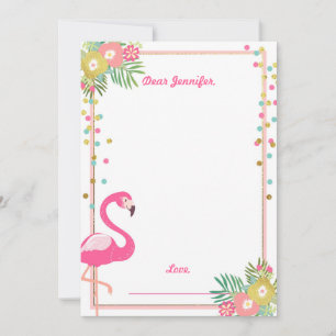 Flamingo Birthday Gästebokarten Time Capsule Mitteilungskarte