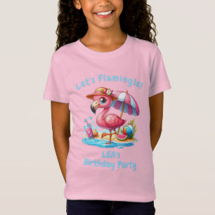 Flamingo-Birthday-Girl-T-Shirt Lasst uns Flaming T-Shirt