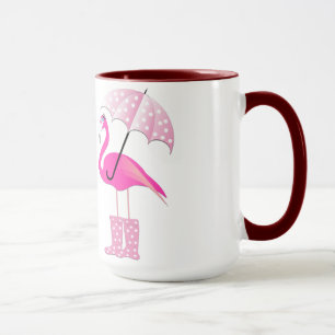 Flamingo Black 15 oz Ringer Tasse