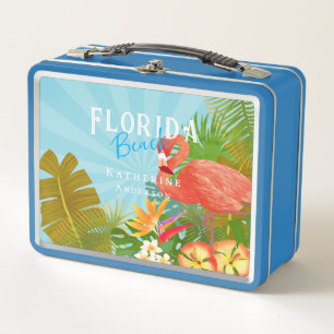 Flamingo Blau Metall Brotdose