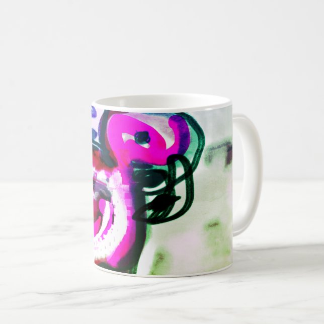 Flamingo Blume joy Kaffeetasse (VorderseiteRechts)
