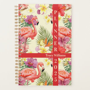 Flamingo Blumen nahtloses Muster Planer