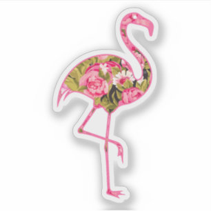 Flamingo-Blumenart-Abziehbild-Aufkleber Aufkleber