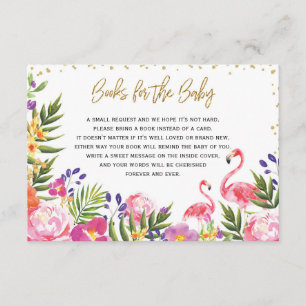 Flamingo Books for Baby Tropical Floral Summer Begleitkarte