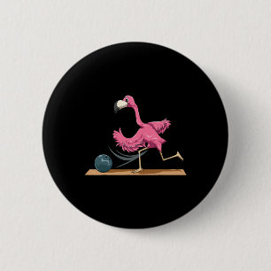 Flamingo Bowling Flamingo Playing Bowling Flamingo Button