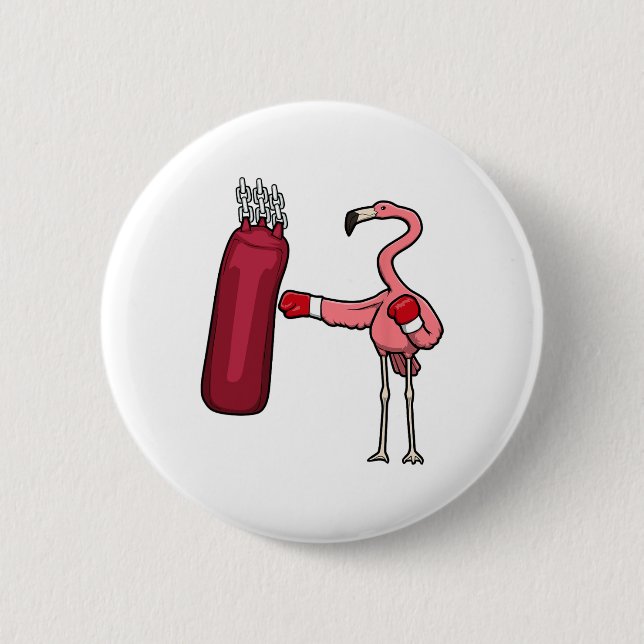 Flamingo Boxing Self Defense Hob Button (Vorderseite)