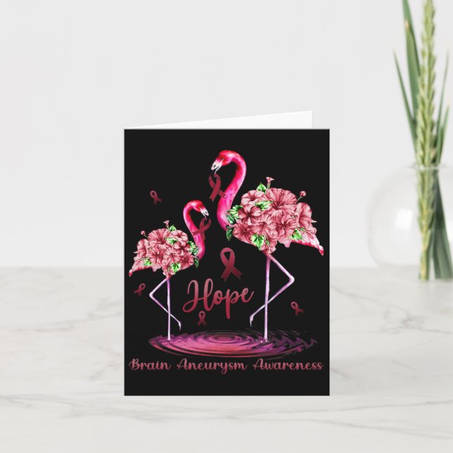 Flamingo Brain Aneurysm Bewusstsein Karte (Vorderseite)