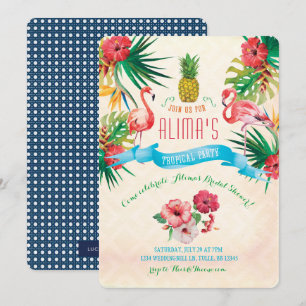 Flamingo Bridal Dusche Einladung